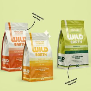 Wild Earth Vegan Dry Dog Food Performance Formula - 4lb Bag